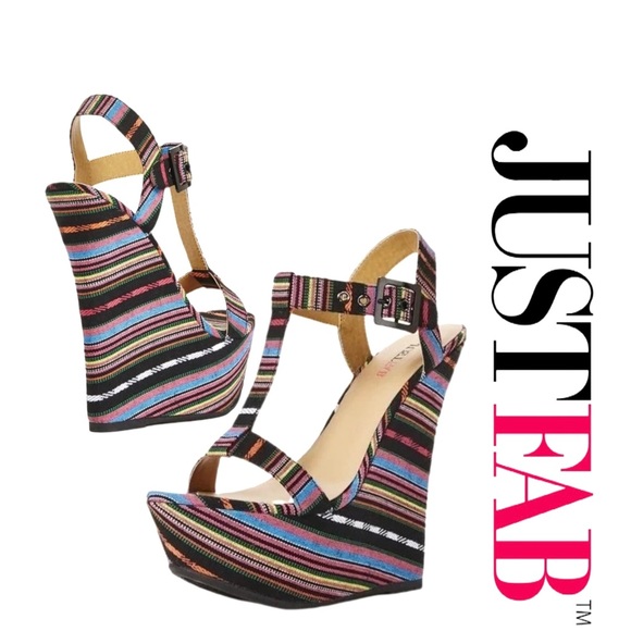 JustFab Shoes - JustFab “Angel” Strappy Wedges